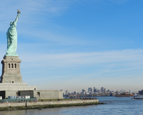 A Estátua da Liberdade, a primeira visão dos EUA que os antigos imigrantes tinham