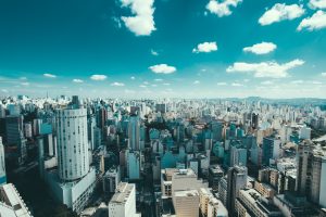 Urban landscape, a lot of buildings and skyscrapers.